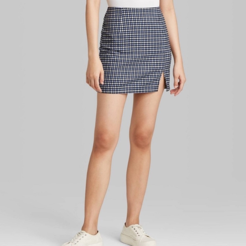 Wild Fable plaid skirt with slit